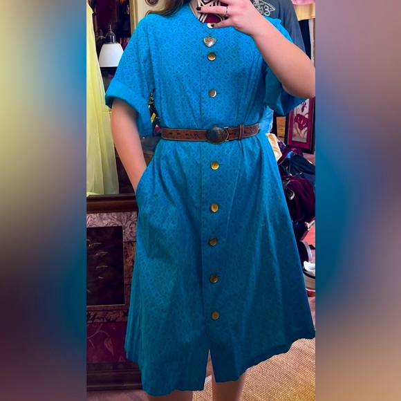 None | Dresses | Vintage Handmade Blue House Dress Excellent Vintage ...